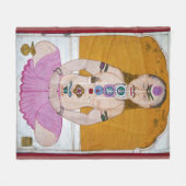 Chakra Yoga Illustration für Meditation Fleecedecke (Vorderseite (Horizontal))