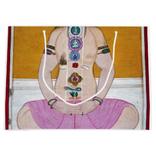 Chakra Yoga Illustration für Meditation Große Geschenktüte