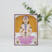 Chakra Yoga Illustration für Meditation Postkarte (Stehend Vorderseite)