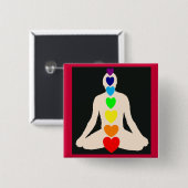 Chakra Yoga-Lotus-Positions-Geschenke Button (Vorne & Hinten)