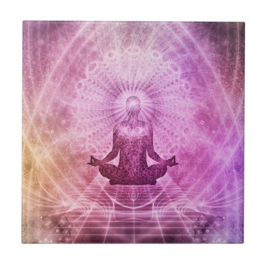 Chakra Yoga Meditation Keramik Foto Tile Fliese (Vorderseite)