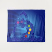 Chakra Yoga Pose Tapestry Wandteppich (Vorderseite (Horizontal))