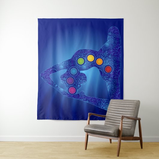 Chakra Yoga Pose Tapestry Wandteppich (Beispiel)