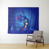 Chakra Yoga Pose Tapestry Wandteppich (Beispiel (Horizontal))