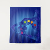 Chakra Yoga Pose Tapestry Wandteppich (Vorderseite)