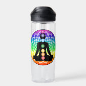 Chakra Yoga Water Flasche - Sacro Rainbow Design (Rückseite)
