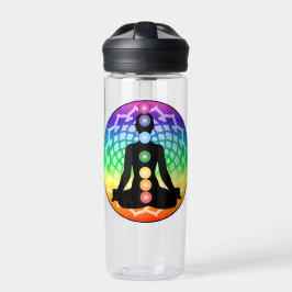Chakra Yoga Water Flasche - Sacro Rainbow Design
