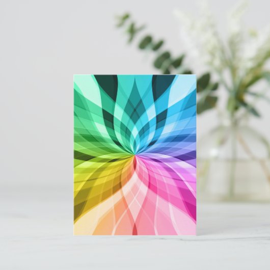 chakra zen kaleidoskop bunter Spaß Postkarte (Stehend Vorderseite)