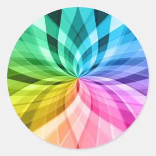 chakra zen kaleidoskop bunter Spaß Runder Aufkleber