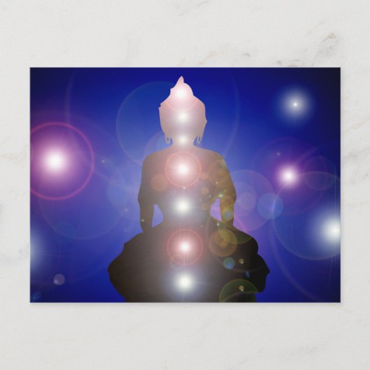 Chakra Zen Meditation Buddha Postkarte (Vorderseite)