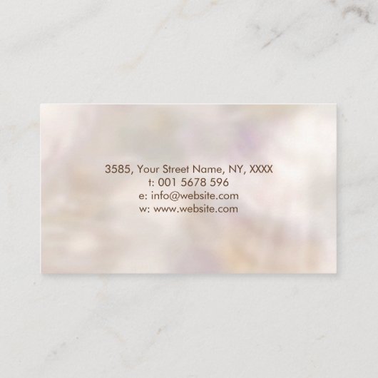 Chakra Zen Stones Energy Crystal Healing Business Visitenkarte (Rückseite)