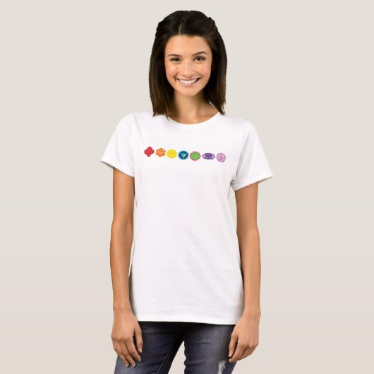 Chakras Aligned 7 chakra Yoga T - Shirt (Vorne ganz)