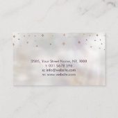 Chakras Crystals Cluster über Perlmutt Visitenkarte (Rückseite)