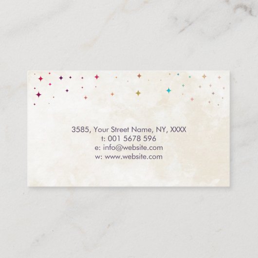 Chakras Crystals Cluster  Visitenkarte (Rückseite)