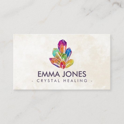 Chakras Crystals Cluster  Visitenkarte (Vorderseite)