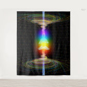 Chakras-Energie aktivieren BlackTapestry Wandteppich (Vorderseite)