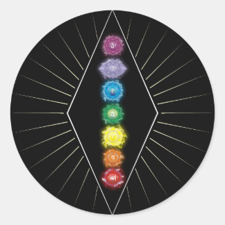 Chakras energy runder aufkleber