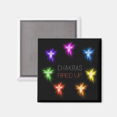 Chakras Fired Up Magnet (Vorderseite/Rückseite)