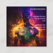 Chakras | Humane Auras | Energieheiler Quadratische Visitenkarte (Rückseite)