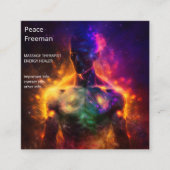 Chakras | Humane Auras | Energieheiler Quadratische Visitenkarte (Vorderseite)