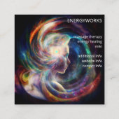 Chakras | Humane Auras | Energieheiler Quadratische Visitenkarte (Rückseite)
