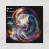 Chakras | Humane Auras | Energieheiler Quadratische Visitenkarte (Vorderseite)
