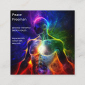 Chakras | Humane Auras | Energieheiler Quadratische Visitenkarte (Vorderseite)