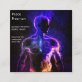 Chakras | Humane Auras | Energieheiler Quadratische Visitenkarte (Vorderseite)