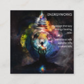 Chakras | Humane Auras | Energieheiler Quadratische Visitenkarte (Rückseite)