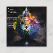 Chakras | Humane Auras | Energieheiler Quadratische Visitenkarte (Vorderseite)
