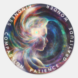 Chakras | Humane Auras | Energieheiler Runder Aufkleber