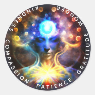 Chakras   Humane Auras   Energieheiler Runder Aufkleber