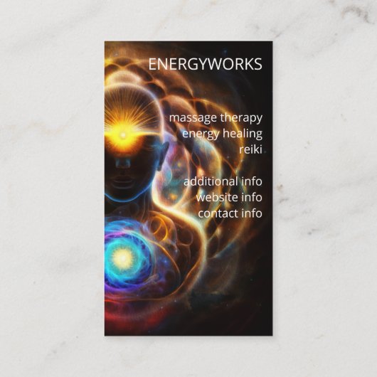 Chakras | Humane Auras | Energieheiler Visitenkarte (Rückseite)