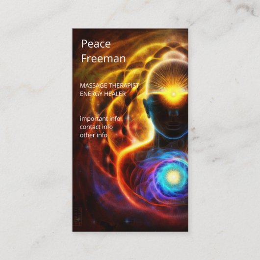 Chakras | Humane Auras | Energieheiler Visitenkarte (Vorderseite)