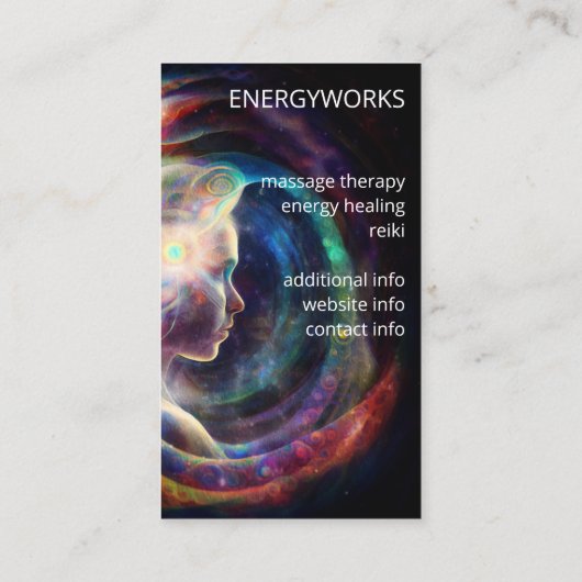 Chakras | Humane Auras | Energieheiler Visitenkarte (Rückseite)