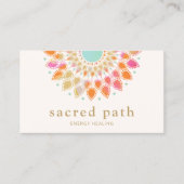 Chakras Lotus Blume Mandala Energy Healer Visitenkarte (Vorderseite)