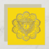 Chakras Manipura - Grußkarte Einladung (Vorne/Hinten)