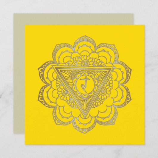 Chakras Manipura - Grußkarte Einladung (Vorne/Hinten)