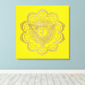 Chakras Manipura - Wrapped Canvas Leinwanddruck (Insitu (Holzboden))