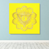 Chakras Manipura - Wrapped Canvas Leinwanddruck (Insitu (Holzboden))
