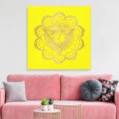 Chakras Manipura - Wrapped Canvas Leinwanddruck (Insitu (Wohnzimmer))