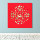 Chakras Muladhara - Wrapped Canvas Leinwanddruck (Insitu (Holzboden))