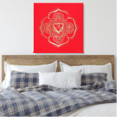 Chakras Muladhara - Wrapped Canvas Leinwanddruck (Insitu (Schlafzimmer))