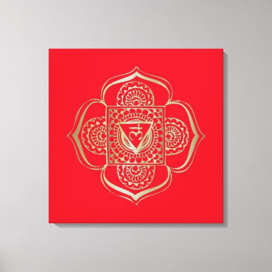 Chakras Muladhara - Wrapped Canvas Leinwanddruck (Vorderseite)
