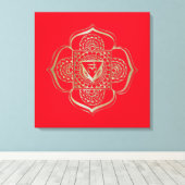Chakras Muladhara - Wrapped Canvas Leinwanddruck (Insitu (Holzboden))