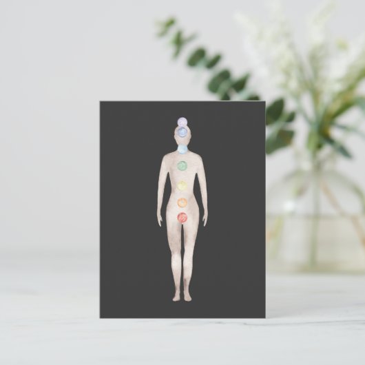 Chakras Postkarte (Stehend Vorderseite)