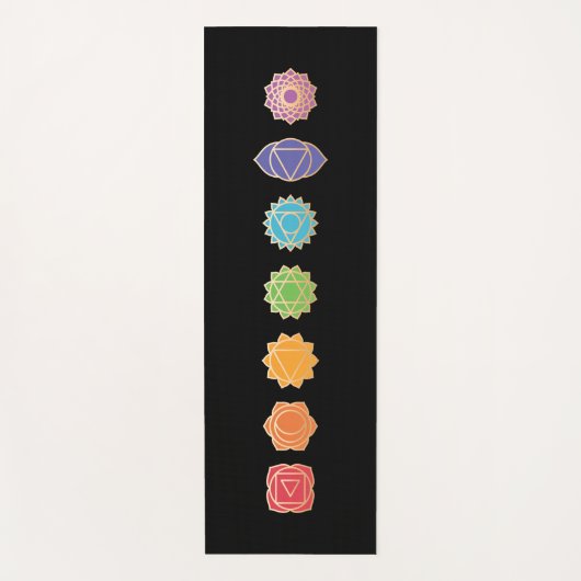 Chakras Rainbow Colors 7 Yogamatte (Vorderseite)