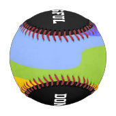 Chakras / Rainbow Colors Waves + Ihre Ideen Baseball (Vorderseite)