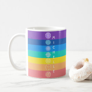 Chakras Rainbow Seven Mandalas Kaffeetasse