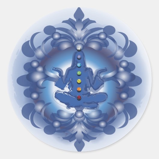 Chakras Runder Aufkleber (Vorderseite)